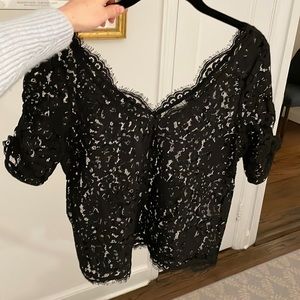 Joie XS black lace top